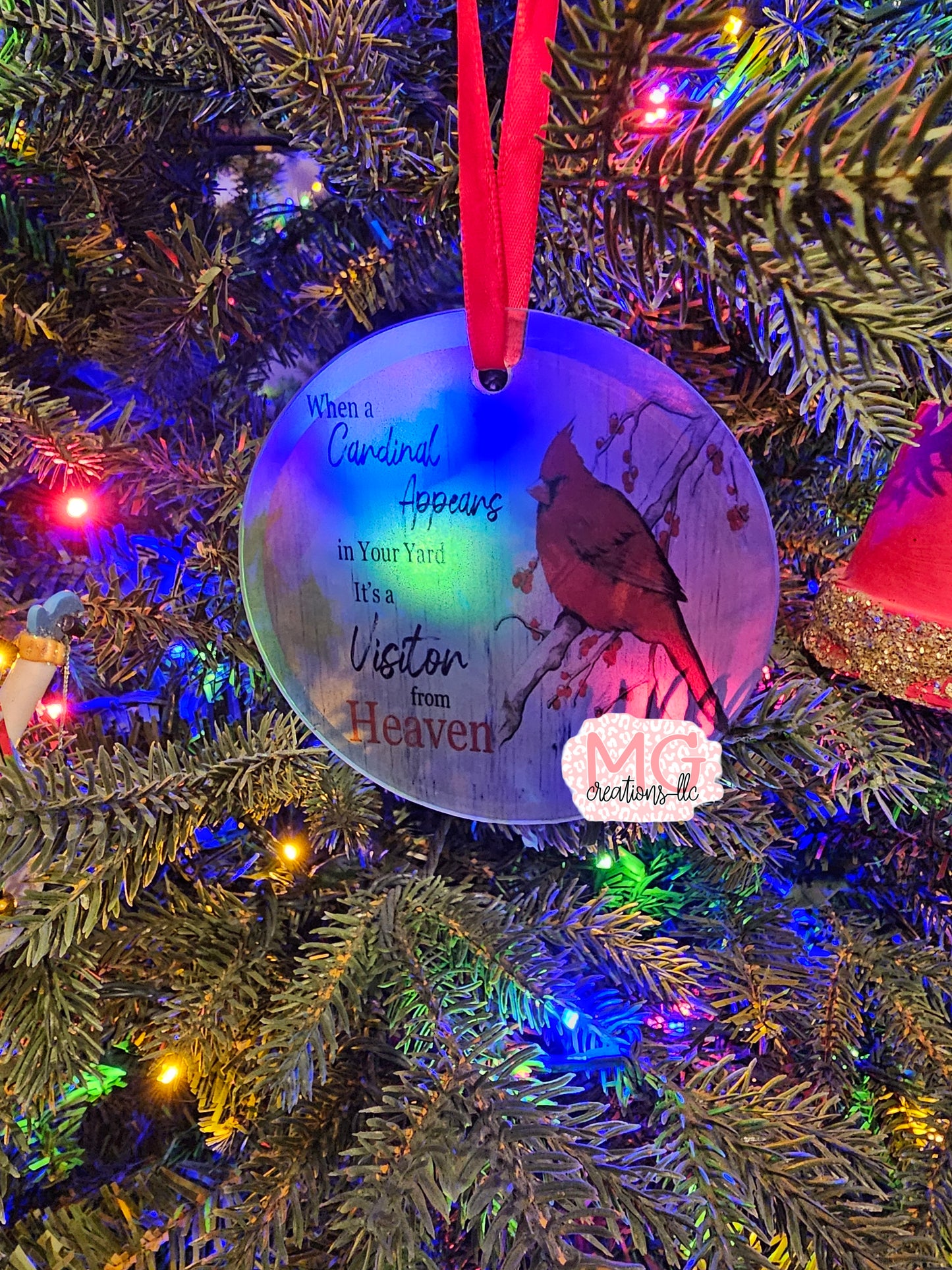 Frosted glass ornament