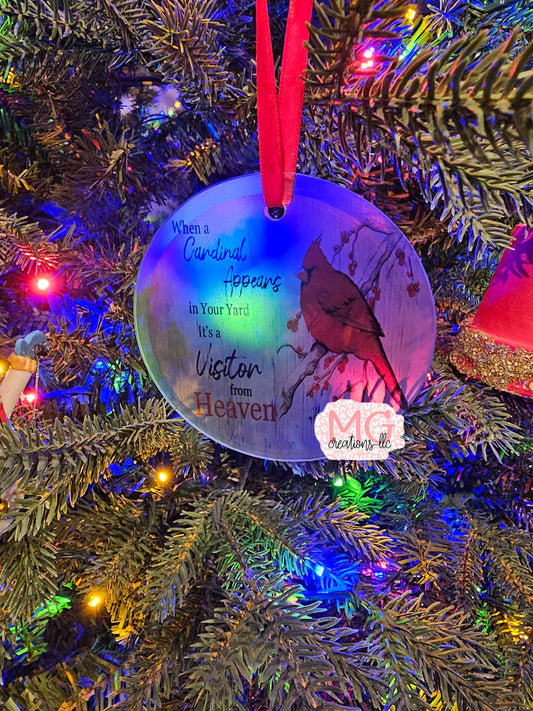 Frosted glass ornament